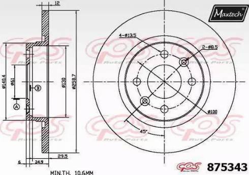 Maxtech 875343.0000 - Discofreno autozon.pro