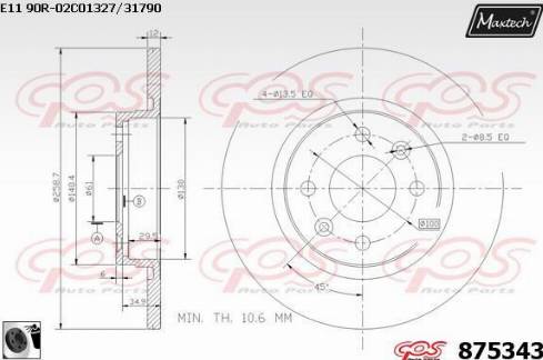 Maxtech 875343.0060 - Discofreno autozon.pro