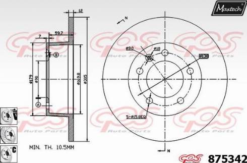 Maxtech 875342.6980 - Discofreno autozon.pro