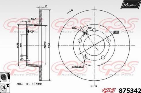 Maxtech 875342.6060 - Discofreno autozon.pro