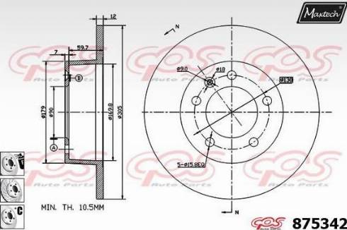 Maxtech 875342.6880 - Discofreno autozon.pro