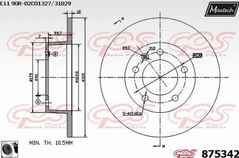 Maxtech 875342.0060 - Discofreno autozon.pro