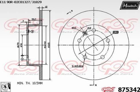 Maxtech 875342.0080 - Discofreno autozon.pro