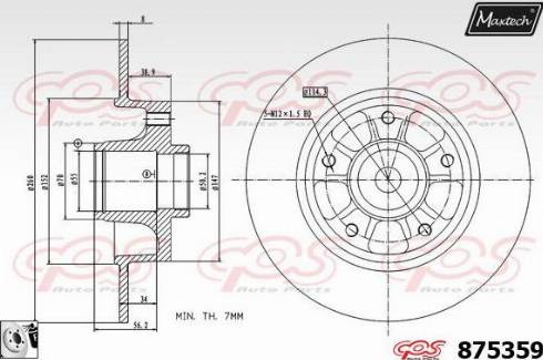 Maxtech 875359.0085 - Discofreno autozon.pro