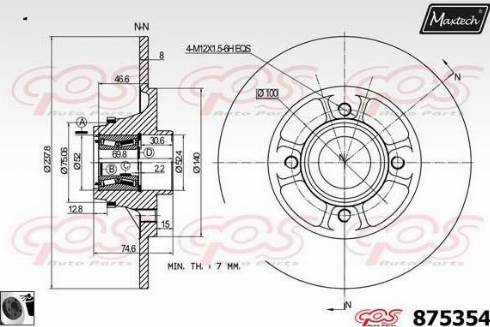 Maxtech 875354.0061 - Discofreno autozon.pro