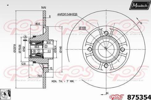 Maxtech 875354.0081 - Discofreno autozon.pro