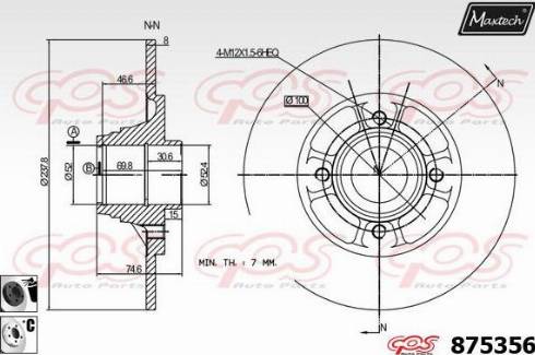 Maxtech 875356.6061 - Discofreno autozon.pro