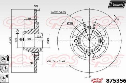 Maxtech 875356.6881 - Discofreno autozon.pro