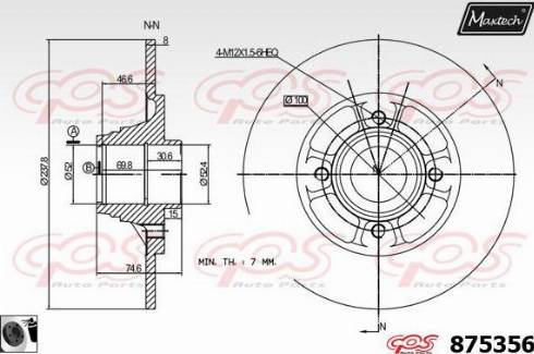 Maxtech 875356.0061 - Discofreno autozon.pro