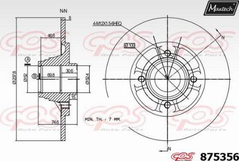 Maxtech 875356.0001 - Discofreno autozon.pro