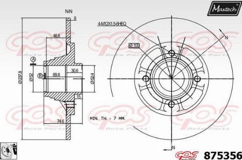 Maxtech 875356.0081 - Discofreno autozon.pro