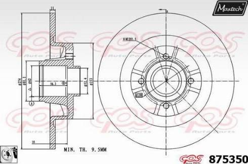 Maxtech 875350.0085 - Discofreno autozon.pro