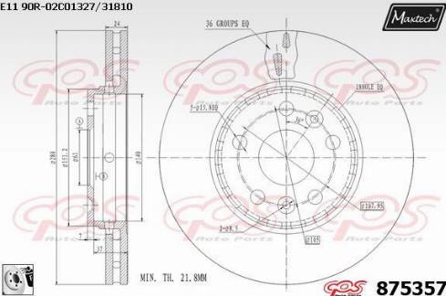 Maxtech 875357.0080 - Discofreno autozon.pro