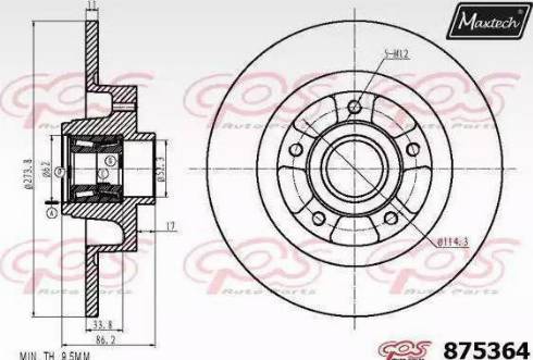 Maxtech 875364.0005 - Discofreno autozon.pro