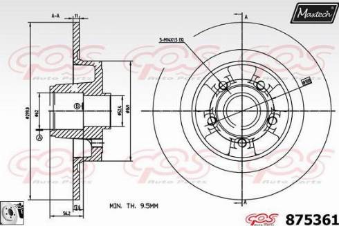 Maxtech 875361.0085 - Discofreno autozon.pro