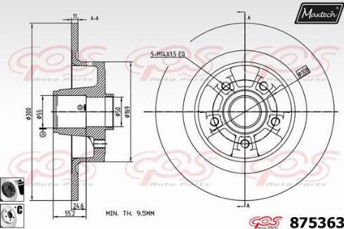 Maxtech 875363.6065 - Discofreno autozon.pro