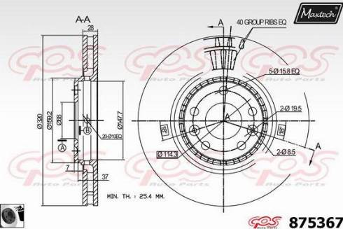 Maxtech 875367.0060 - Discofreno autozon.pro