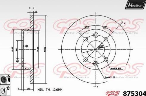 Maxtech 875304.6060 - Discofreno autozon.pro