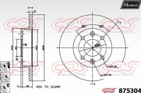 Maxtech 875304.6880 - Discofreno autozon.pro