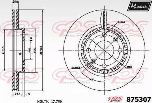 Maxtech 875307.0000 - Discofreno autozon.pro