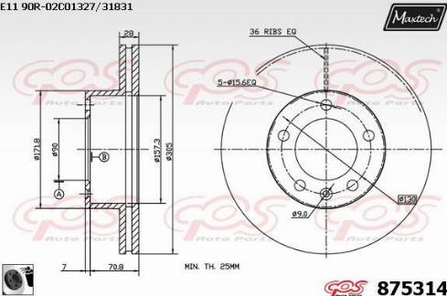 Maxtech 875314.0060 - Discofreno autozon.pro