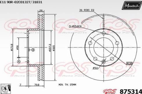 Maxtech 875314.0080 - Discofreno autozon.pro