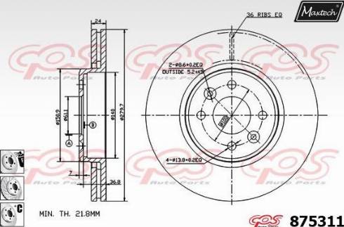 Maxtech 875311.6880 - Discofreno autozon.pro