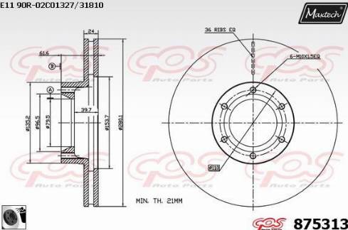 Maxtech 875313.0060 - Discofreno autozon.pro