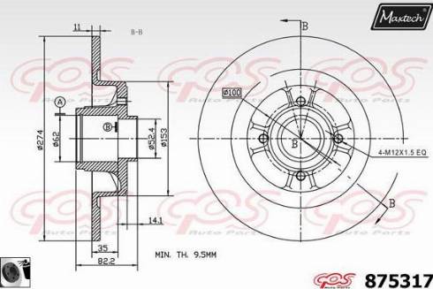 Maxtech 875317.0061 - Discofreno autozon.pro