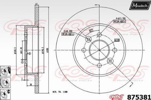 Maxtech 875381.6880 - Discofreno autozon.pro