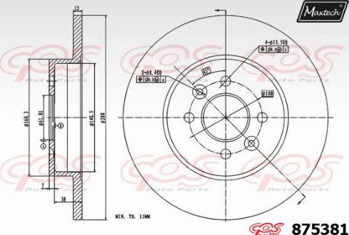 Maxtech 875381.0000 - Discofreno autozon.pro