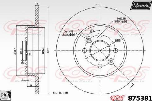 Maxtech 875381.0080 - Discofreno autozon.pro