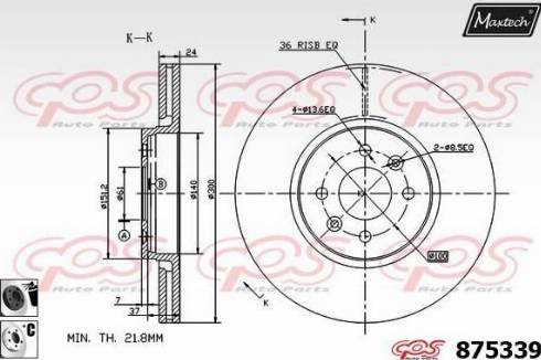 Maxtech 875339.6060 - Discofreno autozon.pro