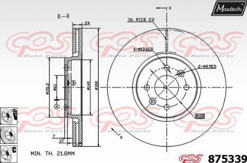 Maxtech 875339.6880 - Discofreno autozon.pro