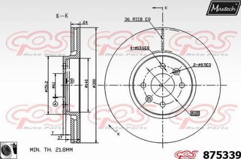 Maxtech 875339.0060 - Discofreno autozon.pro