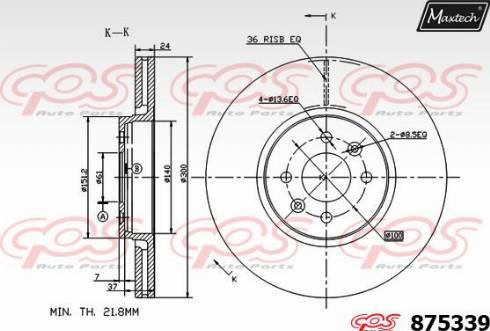 Maxtech 875339.0000 - Discofreno autozon.pro