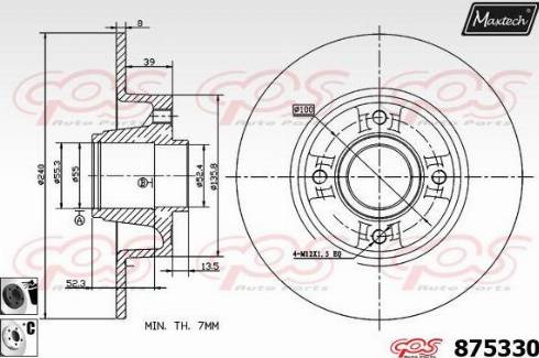 Maxtech 875330.6065 - Discofreno autozon.pro