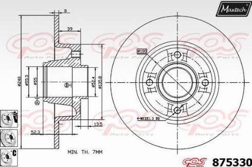 Maxtech 875330.6885 - Discofreno autozon.pro