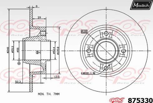 Maxtech 875330.0005 - Discofreno autozon.pro