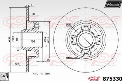 Maxtech 875330.0085 - Discofreno autozon.pro