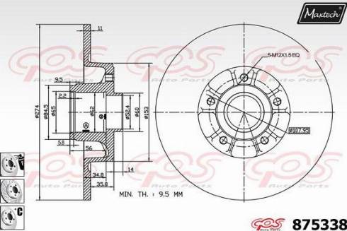 Maxtech 875338.6985 - Discofreno autozon.pro