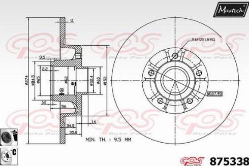 Maxtech 875338.6065 - Discofreno autozon.pro