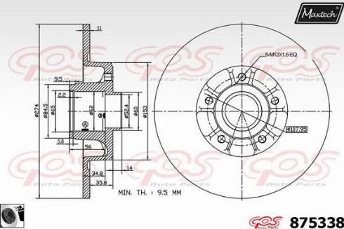 Maxtech 875338.0065 - Discofreno autozon.pro