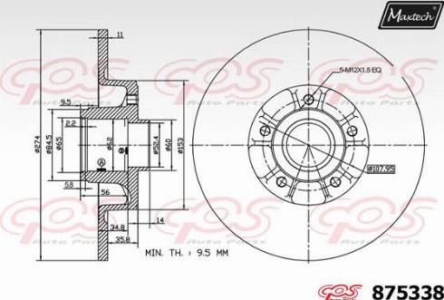 Maxtech 875338.0005 - Discofreno autozon.pro