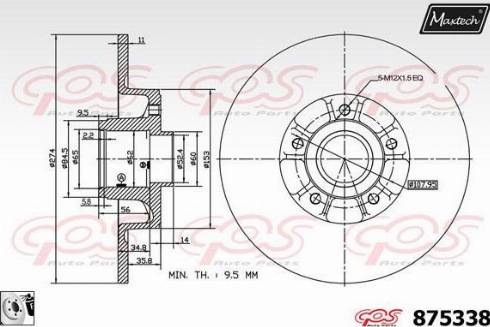 Maxtech 875338.0085 - Discofreno autozon.pro