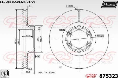 Maxtech 875323.0080 - Discofreno autozon.pro