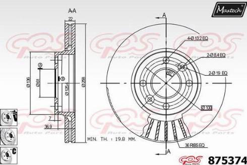 Maxtech 875374.6980 - Discofreno autozon.pro