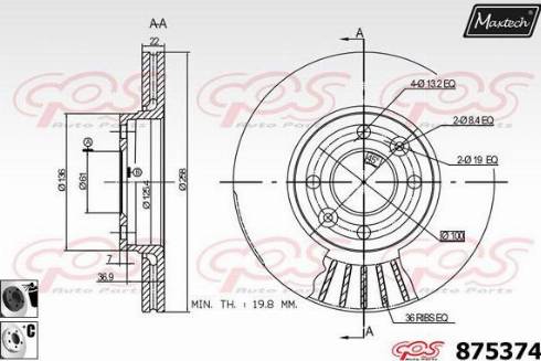 Maxtech 875374.6060 - Discofreno autozon.pro