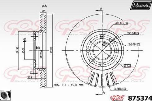 Maxtech 875374.0060 - Discofreno autozon.pro