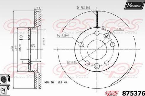 Maxtech 875376.6060 - Discofreno autozon.pro